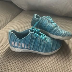 NOBULL Teal Striped Sneakers